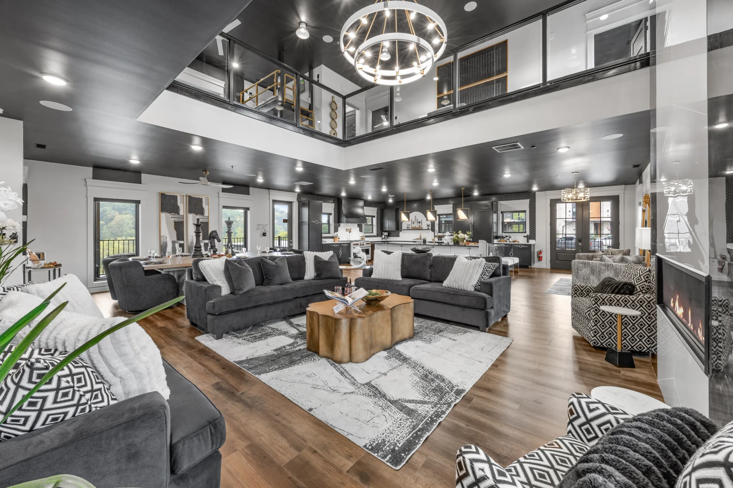 beautiful interior of modern Smoky Mountain property