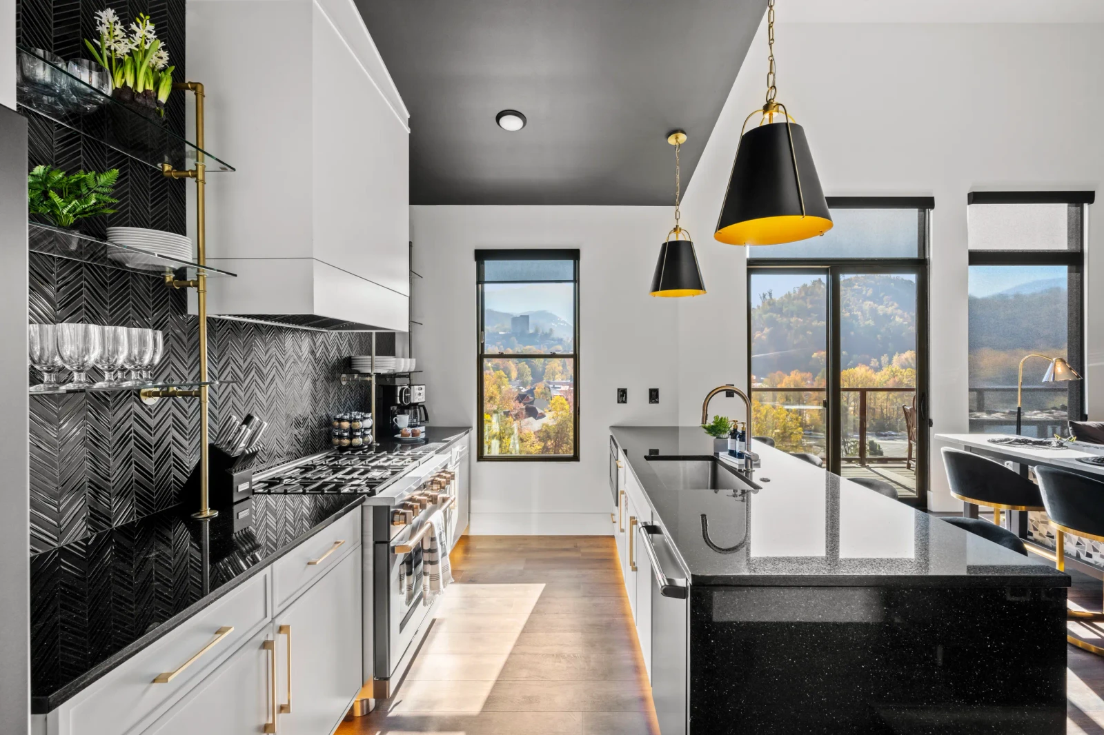 modern kitchen inside Gatlinburg rental