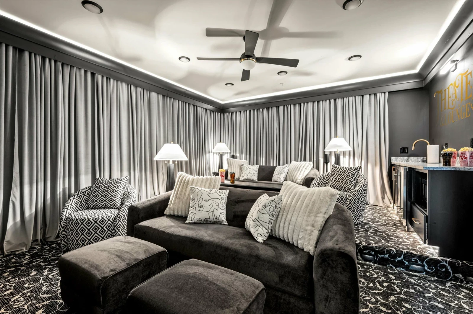 theater room inside Gatlinburg rental