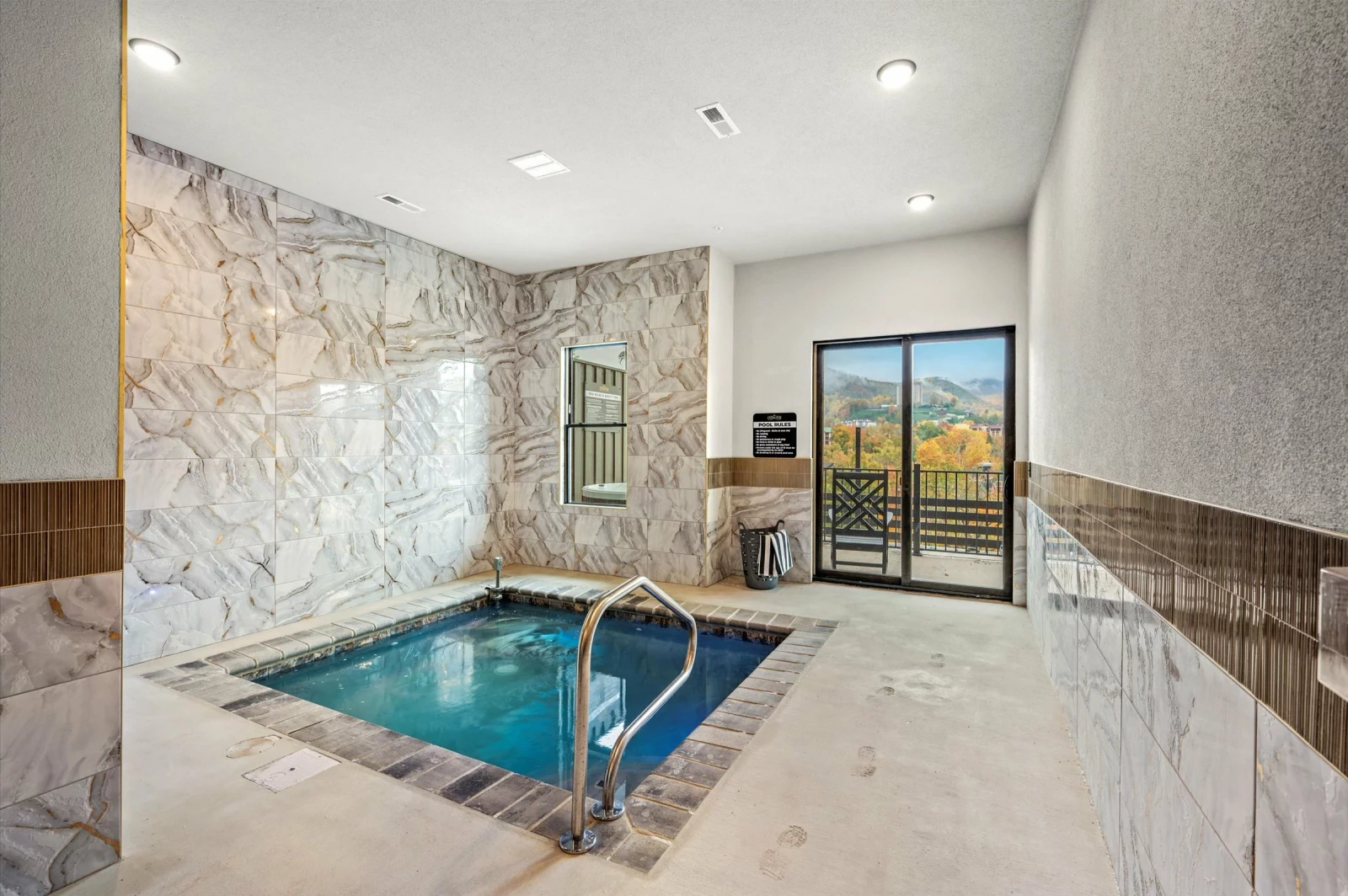 indoor pool inside Gatlinburg rental
