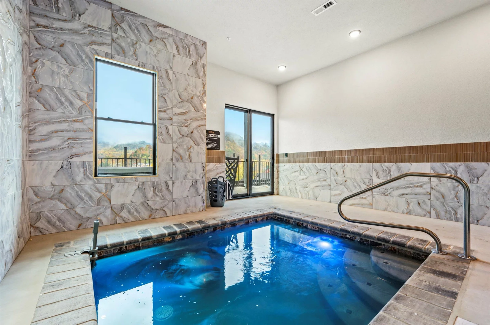 indoor pool inside Gatlinburg rental